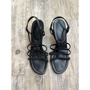 Fioni Kitten Heels Women's 8 Strappy Black Y2K